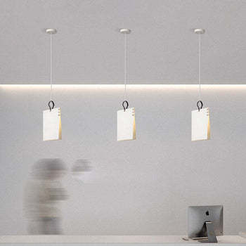 Sienna Design LED Pendelleuchte Weiß Schlafzimmer/Wohnzimmer Stoff