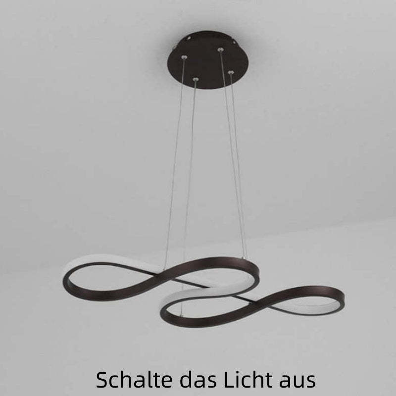 Louise Modern LED Pendelleuchte Schwarz Weiß Gold Metall Wohnzimmer