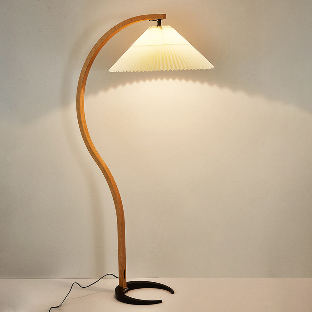 Ozawa Einzigartige LED Stehlampe Holz Metall Wohnzimmer