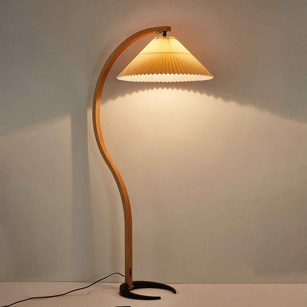 Ozawa Einzigartige LED Stehlampe Holz Metall Wohnzimmer
