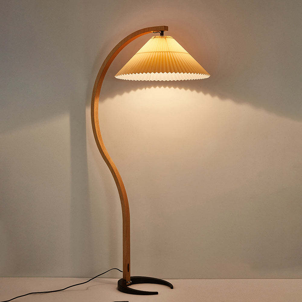 Ozawa Einzigartige LED Stehlampe Holz Metall Wohnzimmer