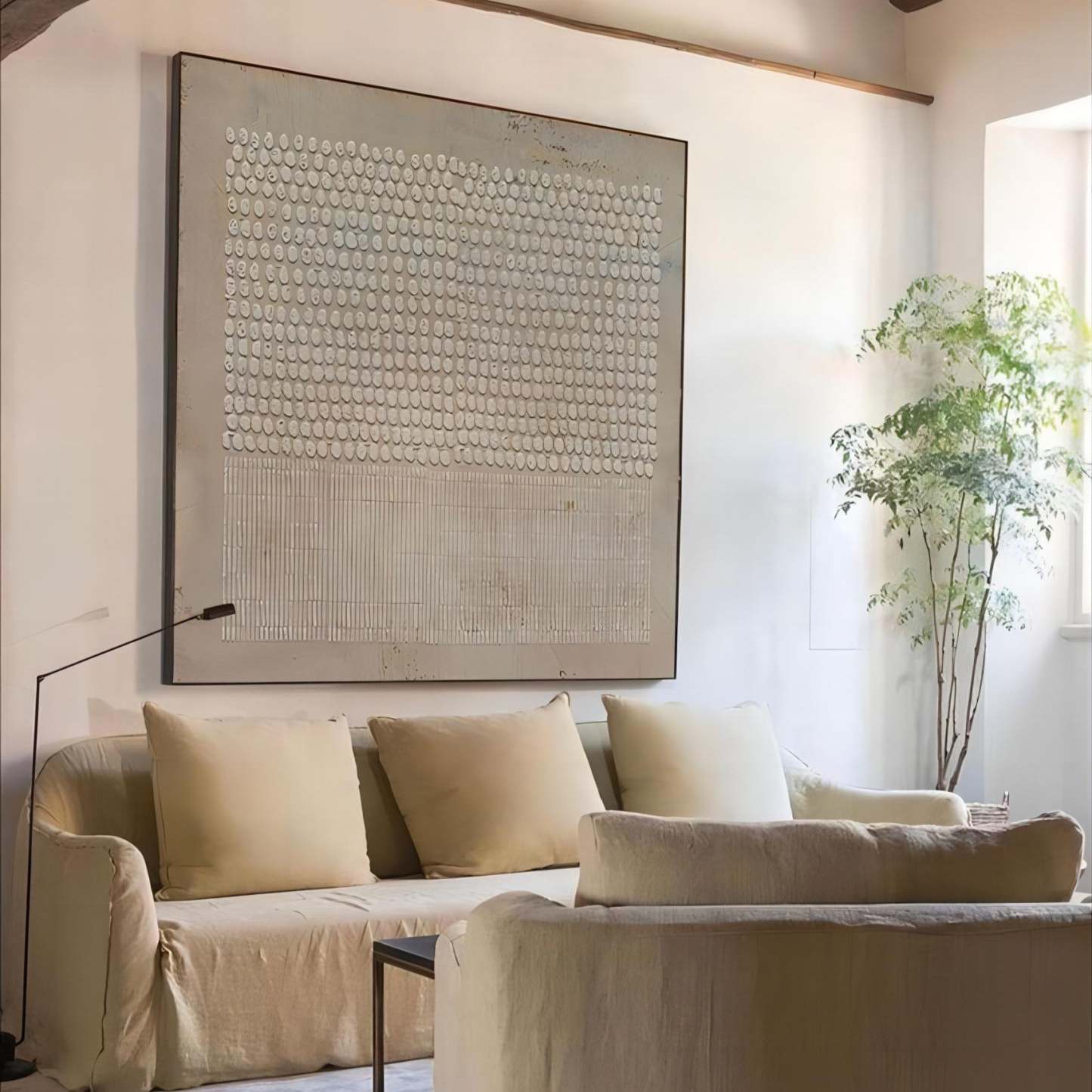 Wabi-Sabi Minimalismus Leinwand Wandkunst Gerahmt Wohnzimmer | Las Sola