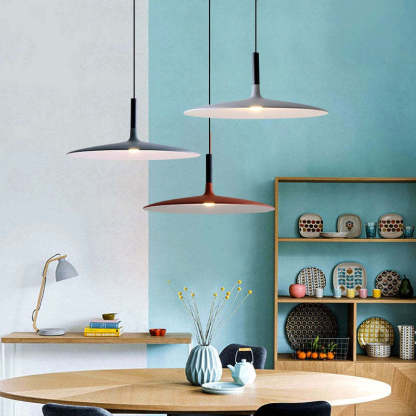 Morandi Modern LED Pendelleuchte Kuppel Schwarz/Rot/Weiß/Hellgrau/Armeegrün