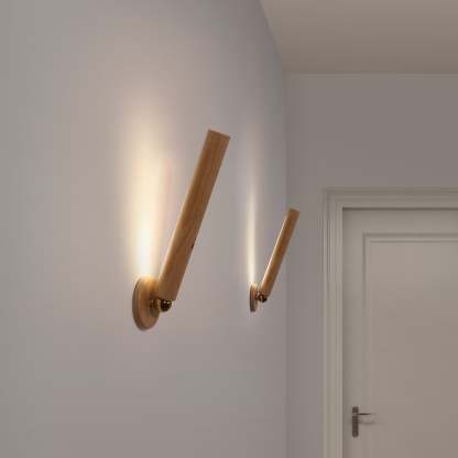 360?? Rotatable Wooden Wall Light Night Light Smart LED Light