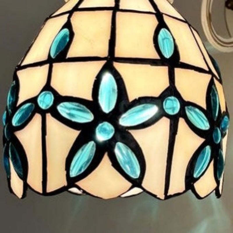 Baxter Vintage Blume LED Wandleuchten Braun Wohn/Schlafzimmer Metall/Glas