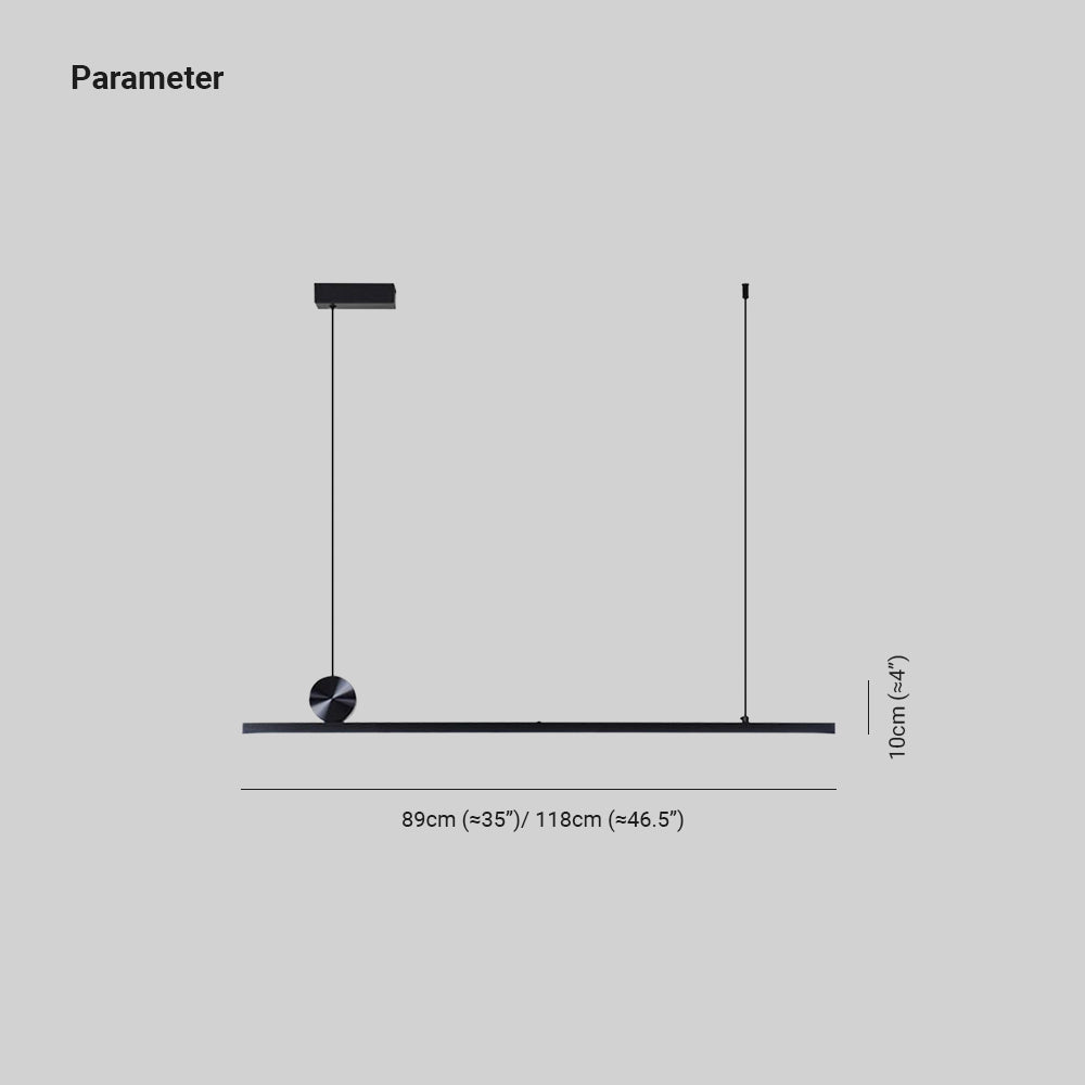 Edge Pendant Light Asymmetrical Linear Modern, Metal, Black/Gold, Study