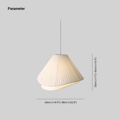 Renée Pendelleuchte, Stoff, Durchmesser 43/58 cm
