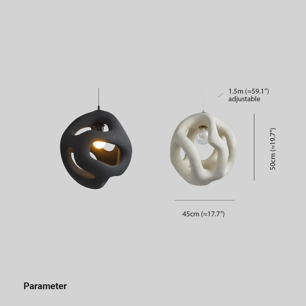Byers Design LED Pendelleuchte Weiß/Schwarz Ess/Wohn/Schlafzimmer Metall&Harz