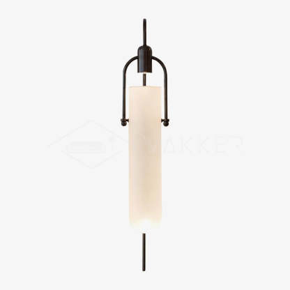 Alessio Minimalismus Schwarz Kupfer Überzug Metall Glas Wandleuchte Schlafzimmer Wohnzimmer