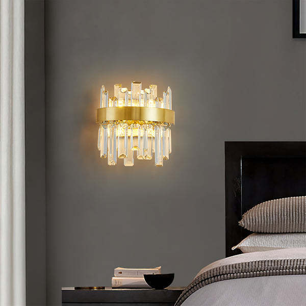 Herbert Klassisch Urban Kristall Metall Wandleuchte Schlafzimmer Esszimmer