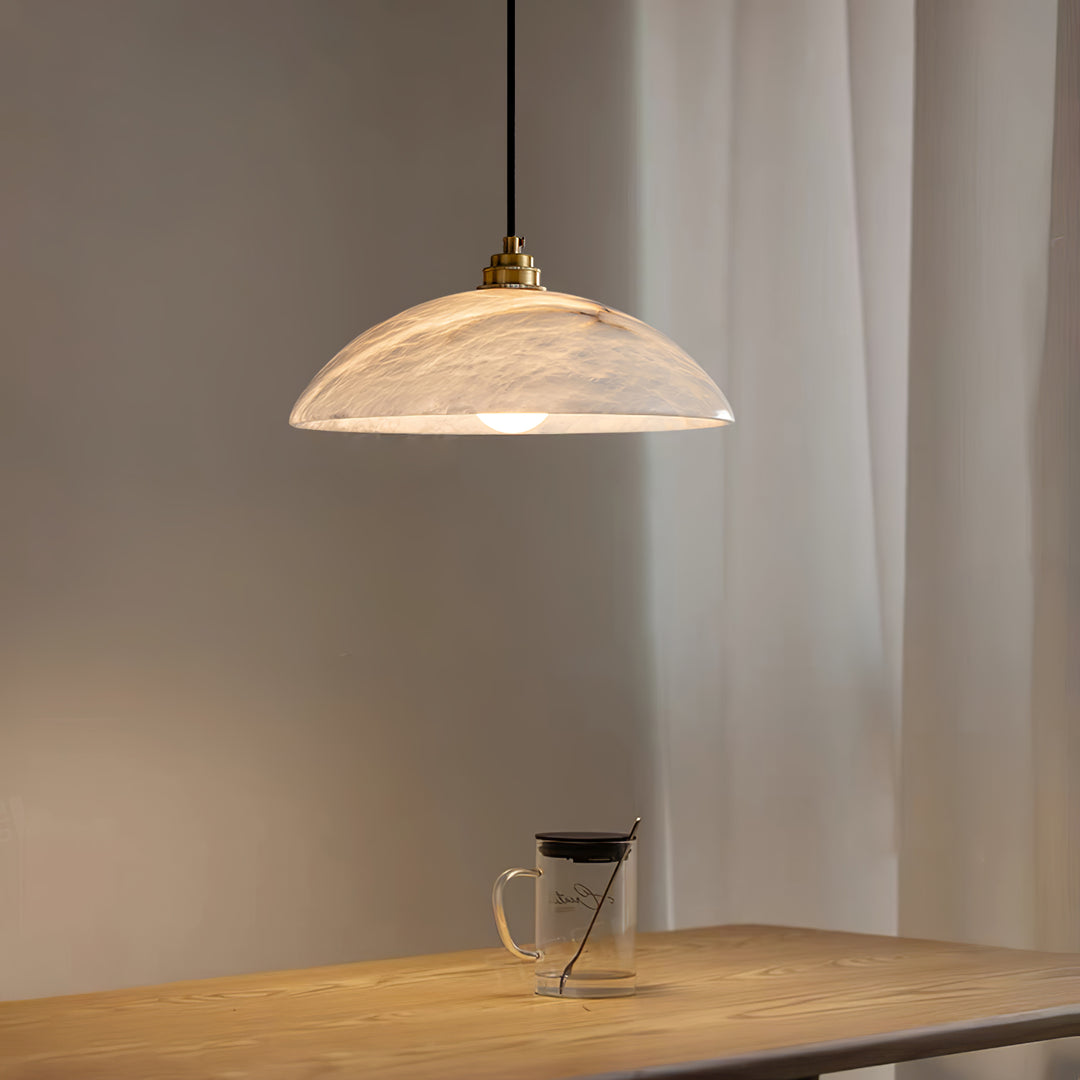 Carins Minimalismus Metall Alabaster Pendelleuchte Schlafzimmer Wohnzimmer