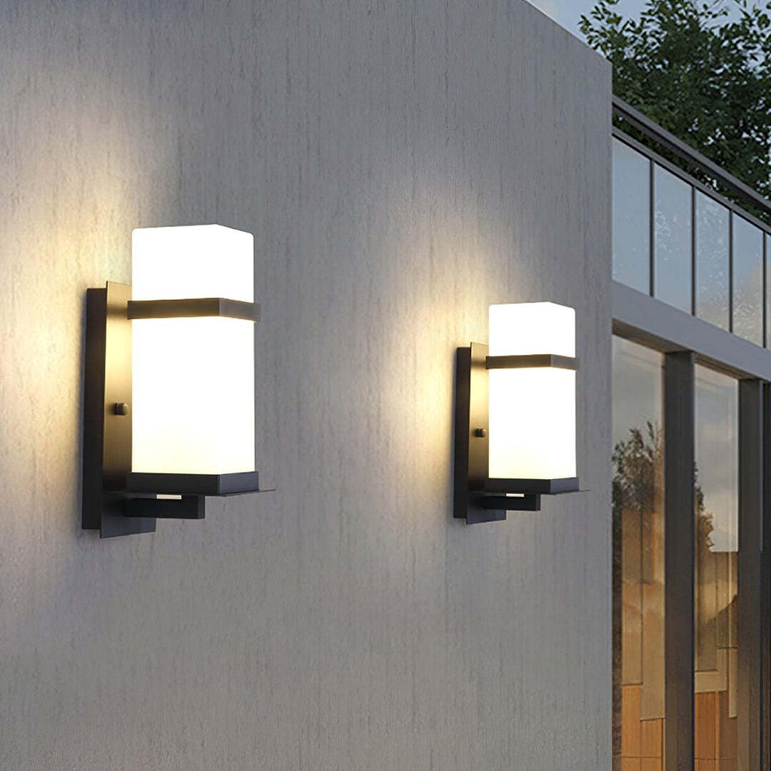 Edge Urban Glas Metall Wandleuchte Gartenpark Wasserdicht