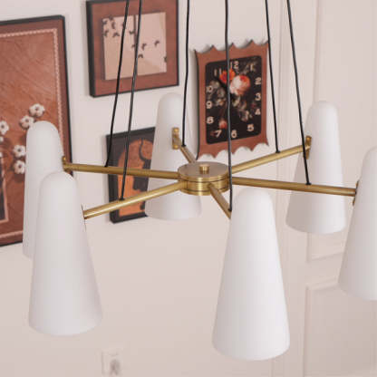 Alessio Minimalismus Metall Glas Pendelleuchte Esszimmer Schlafzimmer