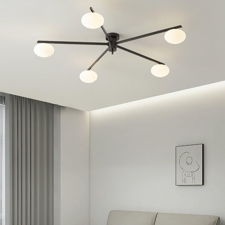 Valentina Minimalismus Metall Glass Deckenleuchte Schlafzimmer Wohnzimmer