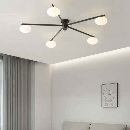 Valentina Minimalismus Metall Glass Deckenleuchte Schlafzimmer Wohnzimmer