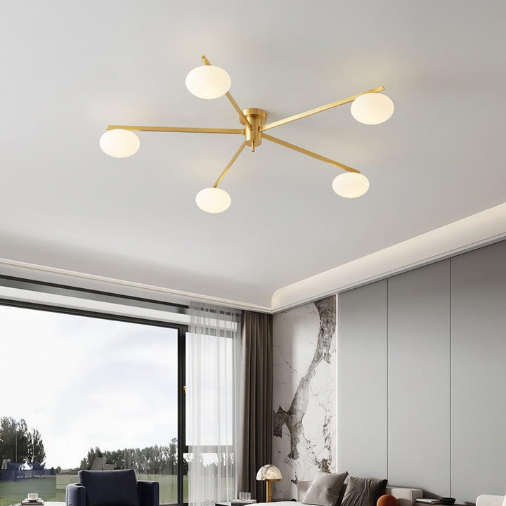 Valentina Minimalismus Metall Glass Deckenleuchte Schlafzimmer Wohnzimmer