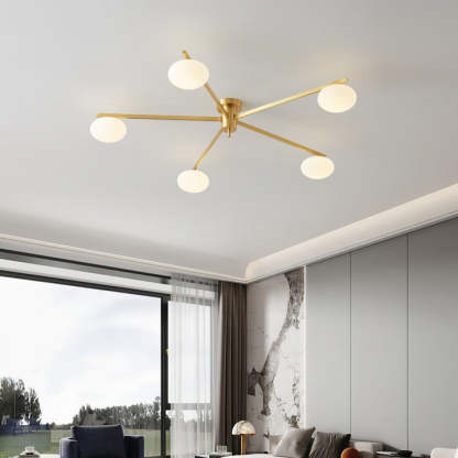 Valentina Minimalismus Metall Glass Deckenleuchte Schlafzimmer Wohnzimmer