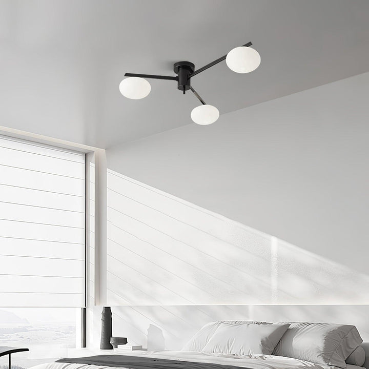 Valentina Minimalismus Metall Glass Deckenleuchte Schlafzimmer Wohnzimmer