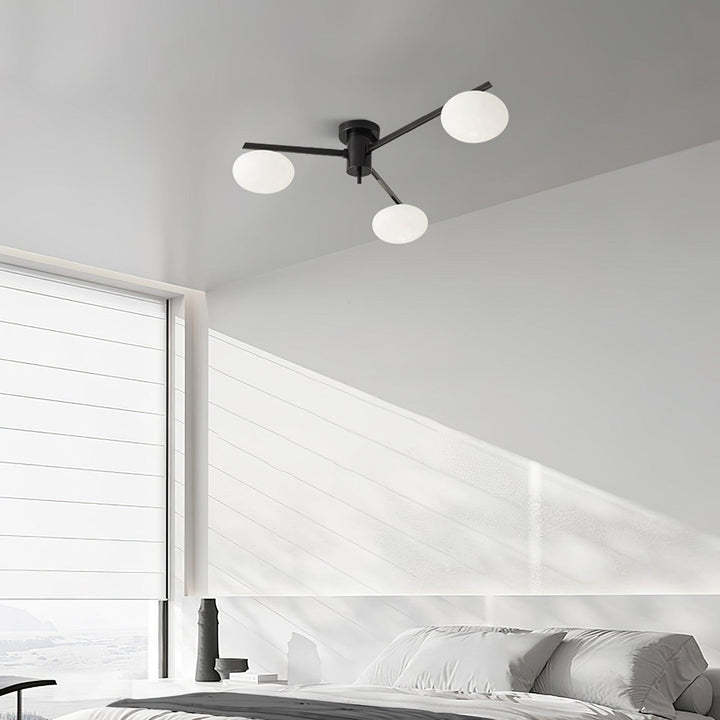 Valentina Minimalismus Metall Glass Deckenleuchte Schlafzimmer Wohnzimmer