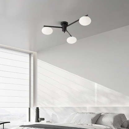 Valentina Minimalismus Metall Glass Deckenleuchte Schlafzimmer Wohnzimmer