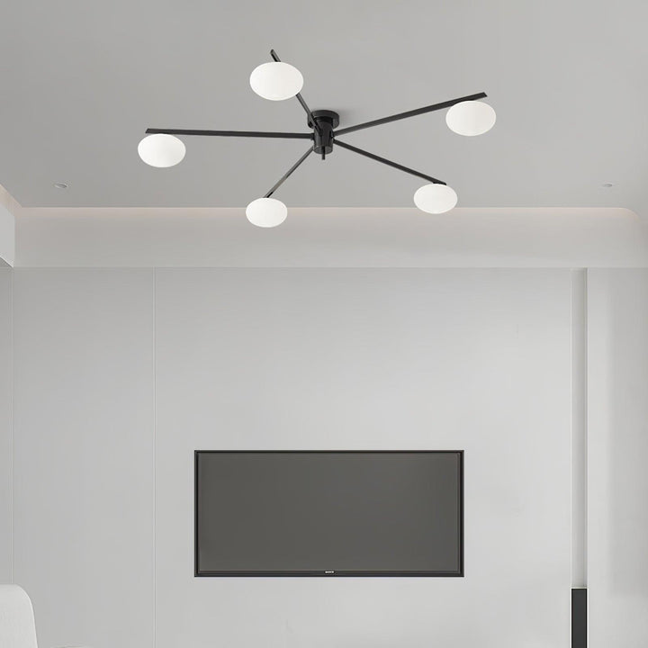 Valentina Minimalismus Metall Glass Deckenleuchte Schlafzimmer Wohnzimmer