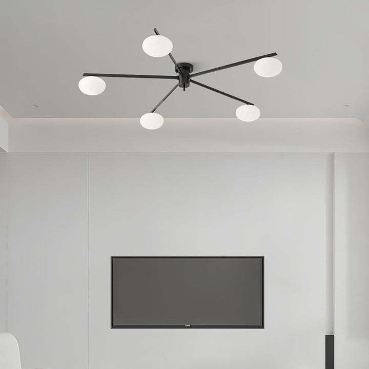 Valentina Minimalismus Metall Glass Deckenleuchte Schlafzimmer Wohnzimmer