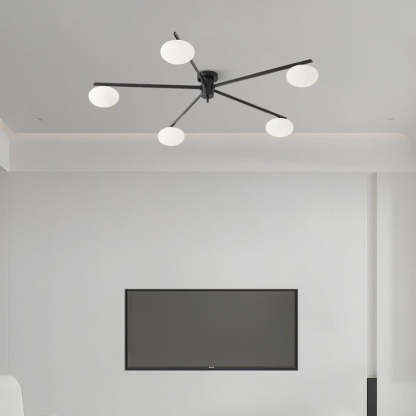 Valentina Minimalismus Metall Glass Deckenleuchte Schlafzimmer Wohnzimmer