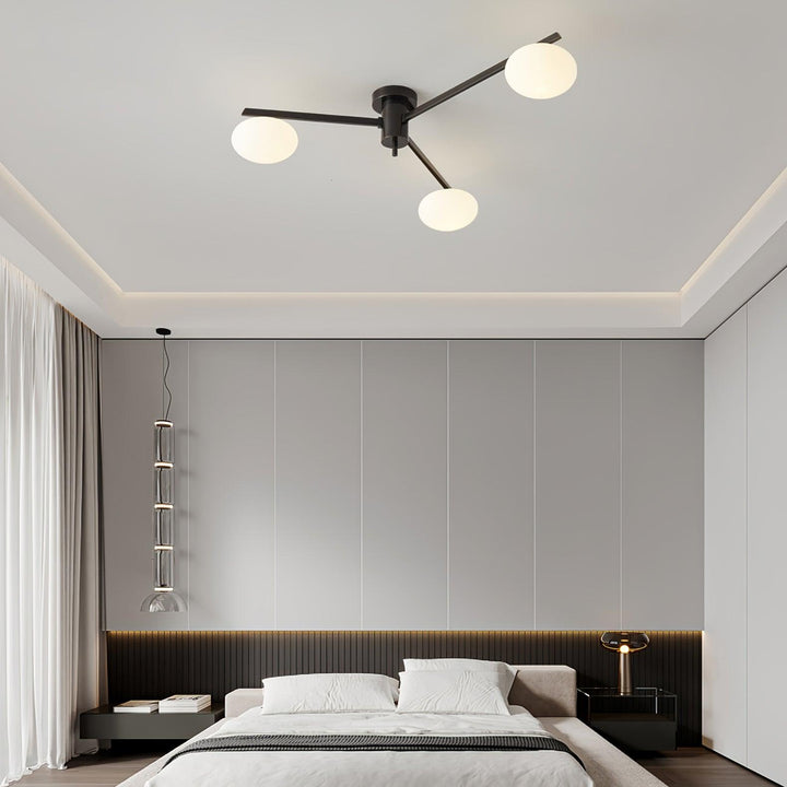 Valentina Minimalismus Metall Glass Deckenleuchte Schlafzimmer Wohnzimmer