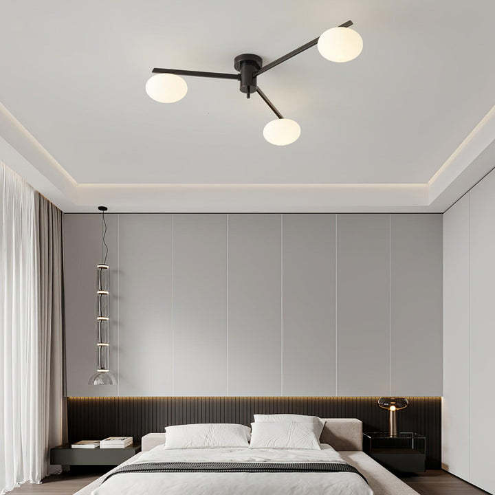 Valentina Minimalismus Metall Glass Deckenleuchte Schlafzimmer Wohnzimmer