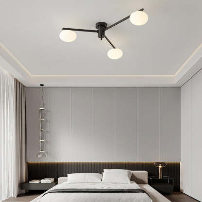 Valentina Minimalismus Metall Glass Deckenleuchte Schlafzimmer Wohnzimmer