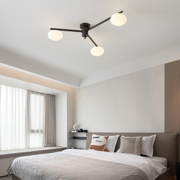 Valentina Minimalismus Metall Glass Deckenleuchte Schlafzimmer Wohnzimmer