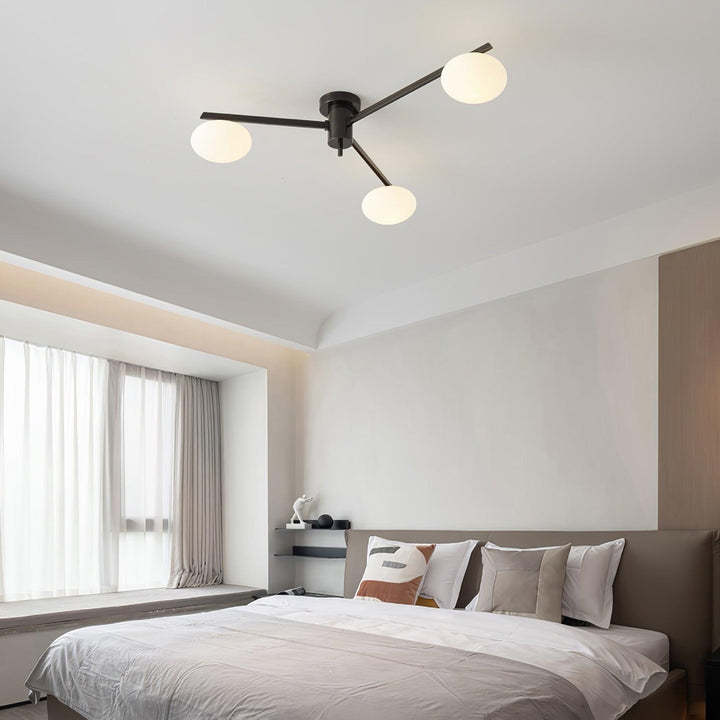 Valentina Minimalismus Metall Glass Deckenleuchte Schlafzimmer Wohnzimmer