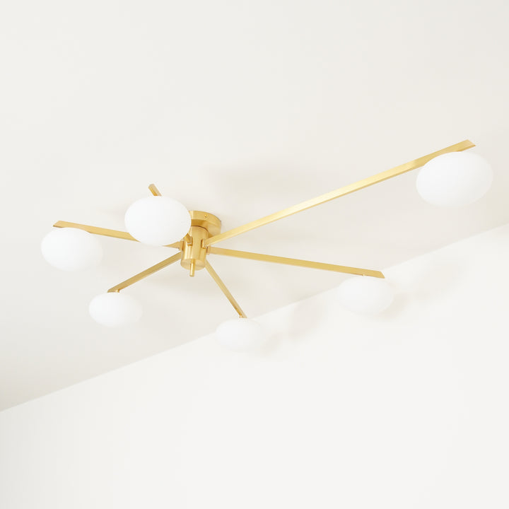 Valentina Minimalismus Metall Glass Deckenleuchte Schlafzimmer Wohnzimmer