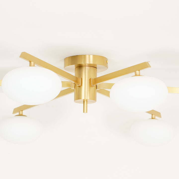 Valentina Minimalismus Metall Glass Deckenleuchte Schlafzimmer Wohnzimmer