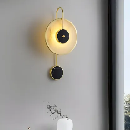 Kristy Modern LED Alabaster Wecker Metall Wohnzimmer