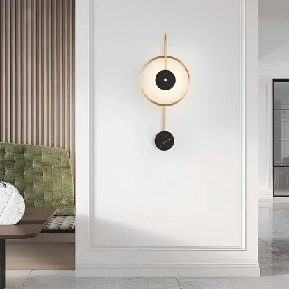Kristy Modern LED Alabaster Wecker Metall Wohnzimmer