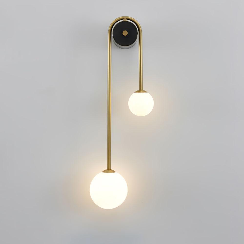 Edge Minimalismus MetalL Grau Schwarz Messing Glas Wandleuchte Schlafzimmer Wohnzimmer