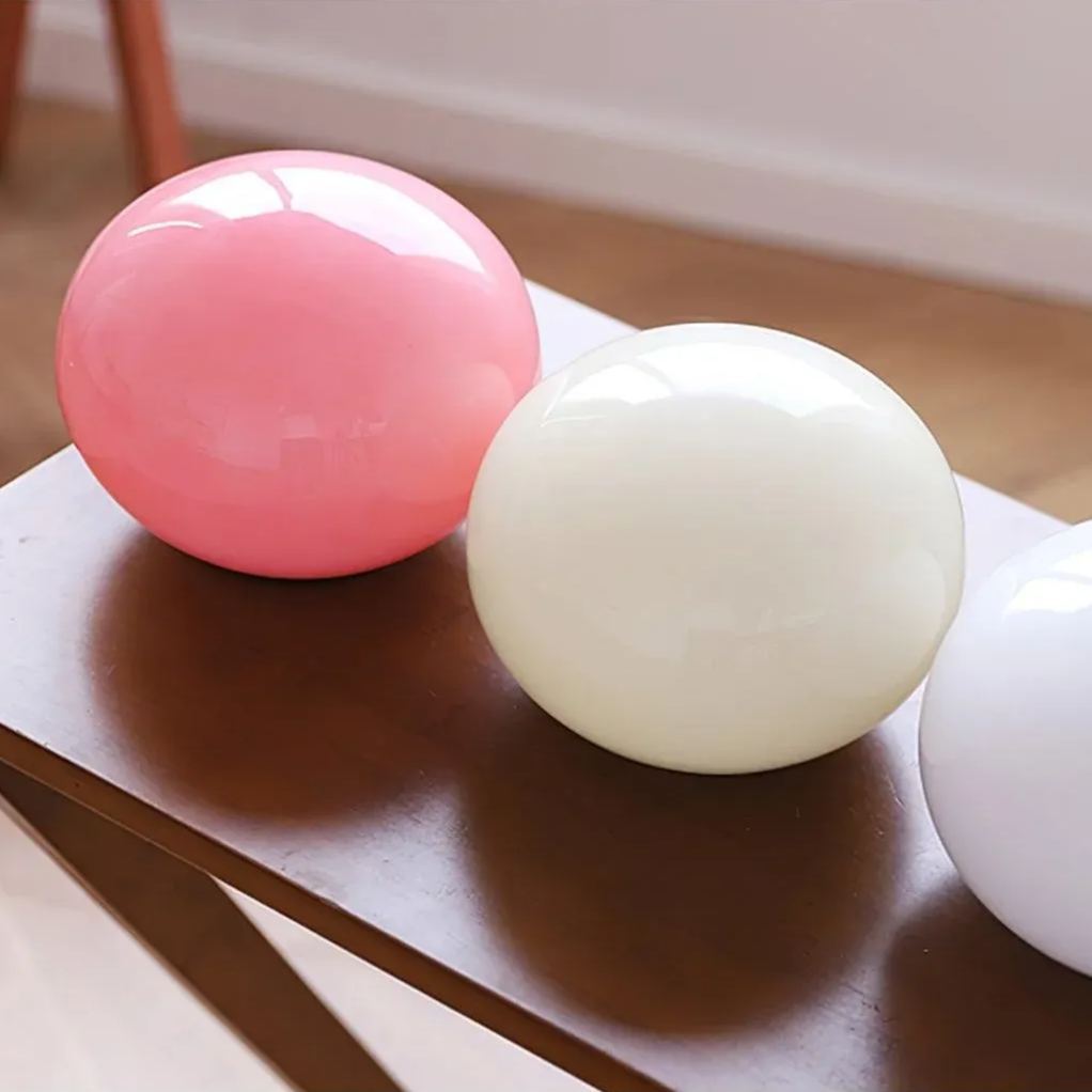 Elif Modern Marshmallow Rundes Glas Wandleuchte Rollos Schlafzimmer Flur