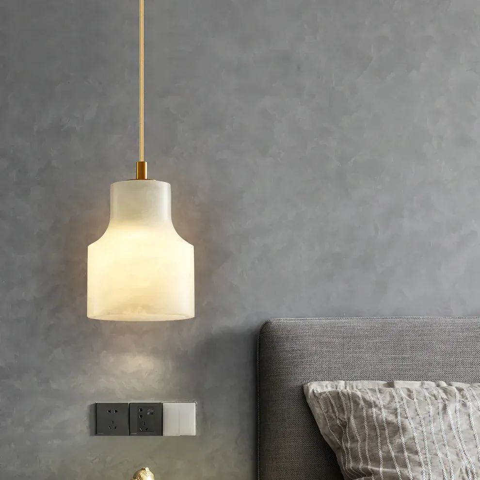 Ozawa Modern Round Metal Rasin Pendant Light Bedroom Dining Room