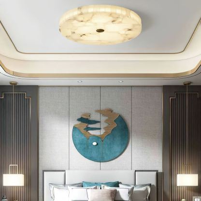 Byers Modern Minimalism LED Round Ceiling Lamp Metal  Resin Bedroom  Dining Room