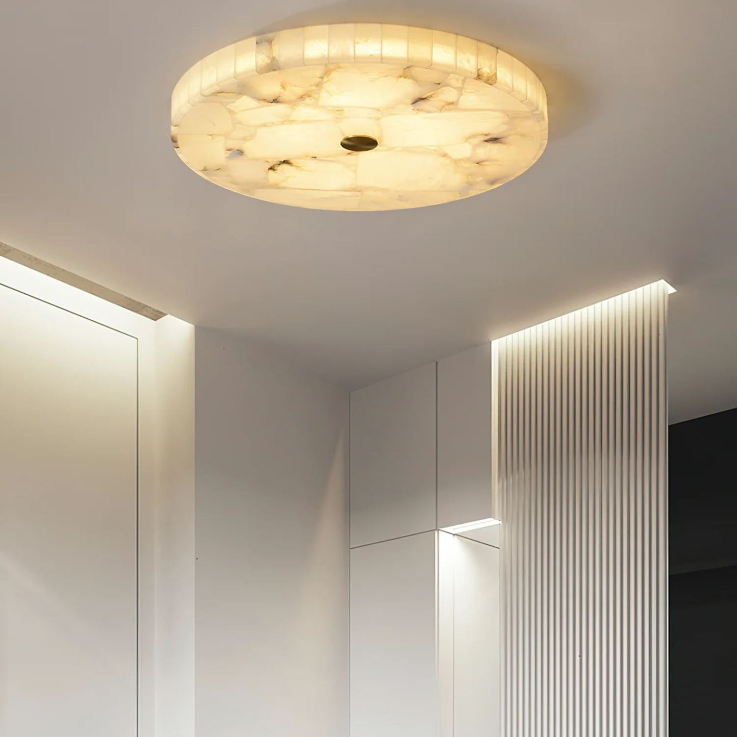 Byers Modern Minimalism LED Round Ceiling Lamp Metal Resin Bedroom Dining Room