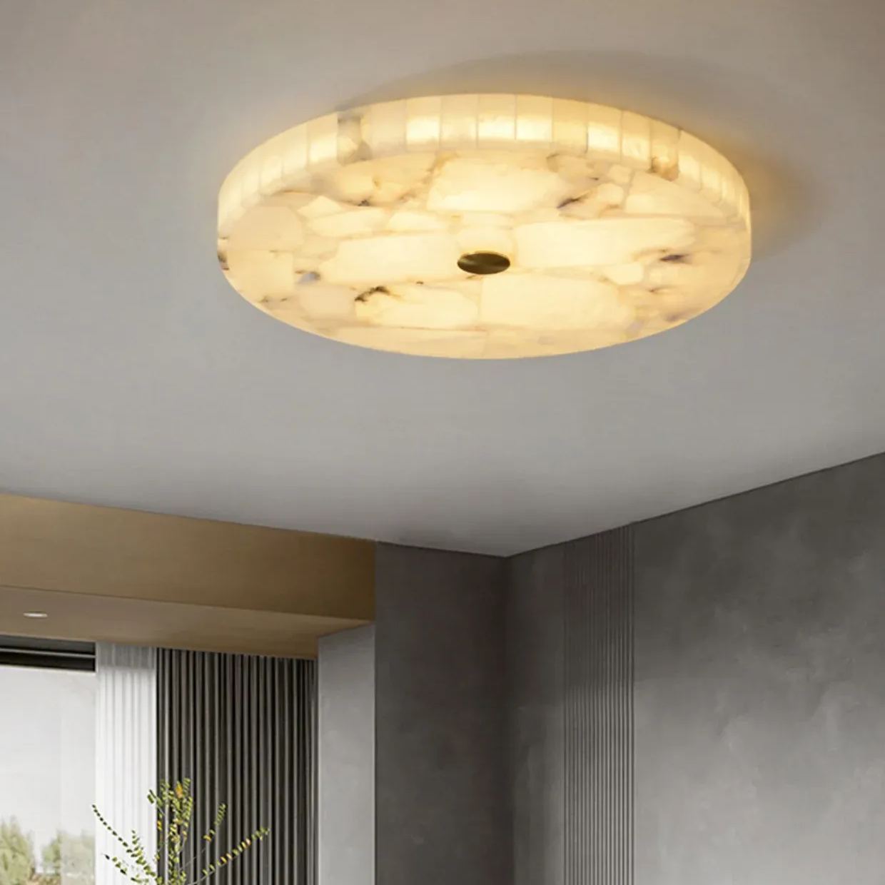 Byers Modern Minimalism LED Round Ceiling Lamp Metal Resin Bedroom Dining Room