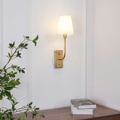 Alessio Vintage Klassisch Metall Textil Wandleuchte Schirme Schlafzimmer Badezimmer Flur