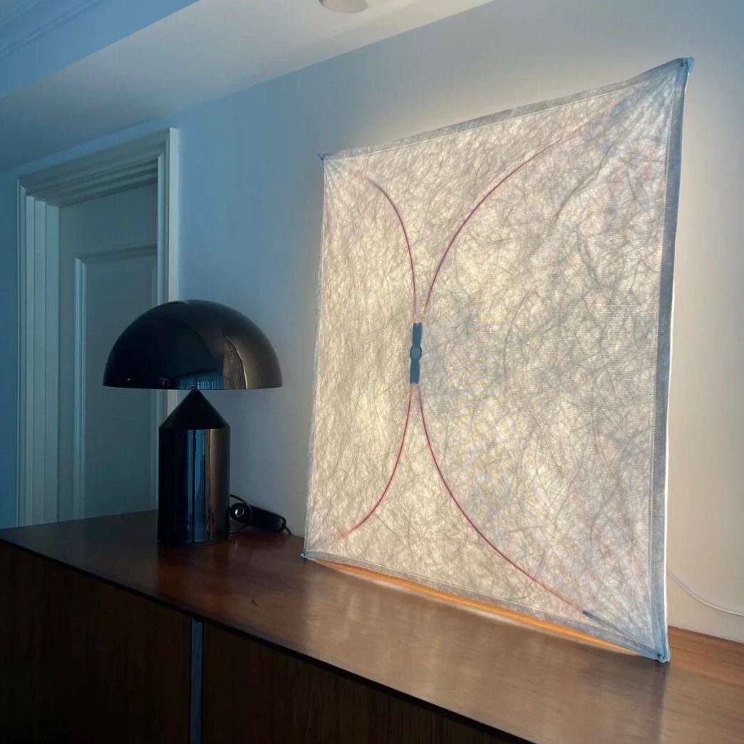 Ozawa Natural Paper Metal White Wall Lamp Dining Room Bedroom