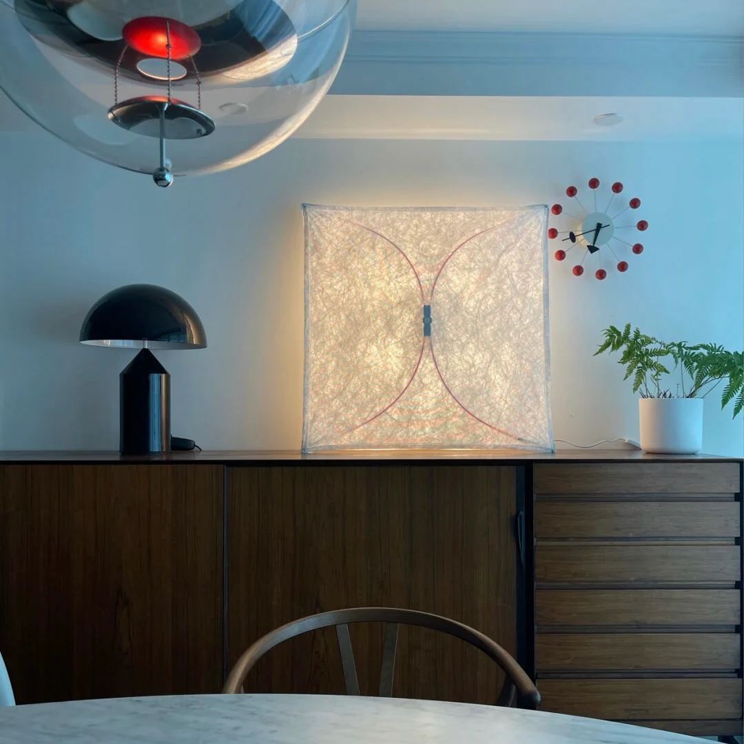 Ozawa Natural Paper Metal White Wall Lamp Dining Room Bedroom