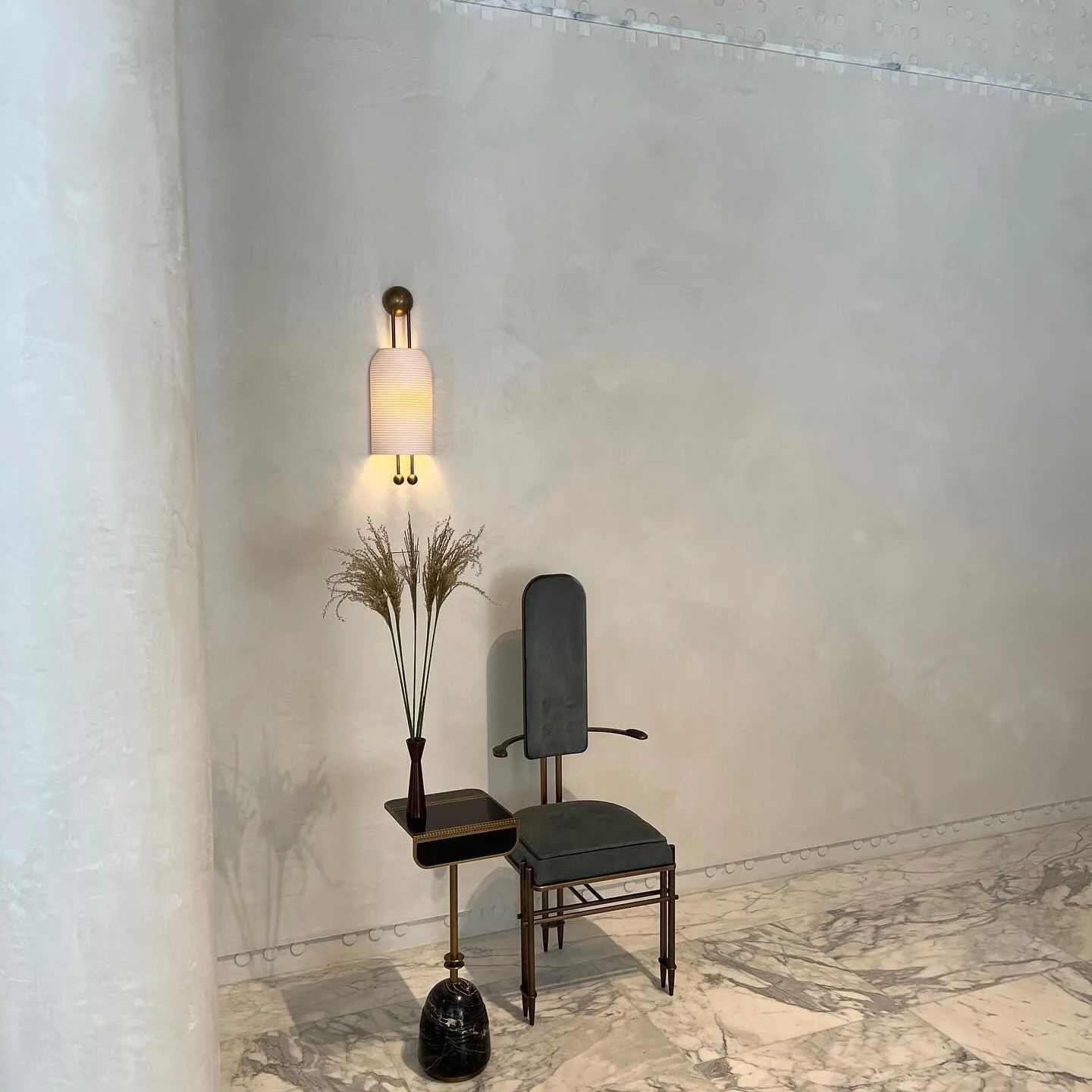 Alessio Metal Glass White Wall Lamp Dining Room Bedroom