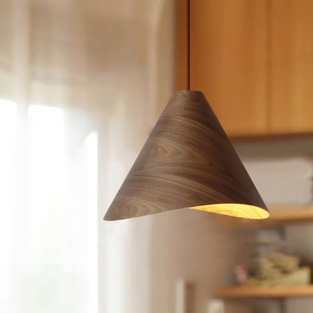 Muto Modern Kegelförmig Holz Pendelleuchte Esszimmer Kücheninsel