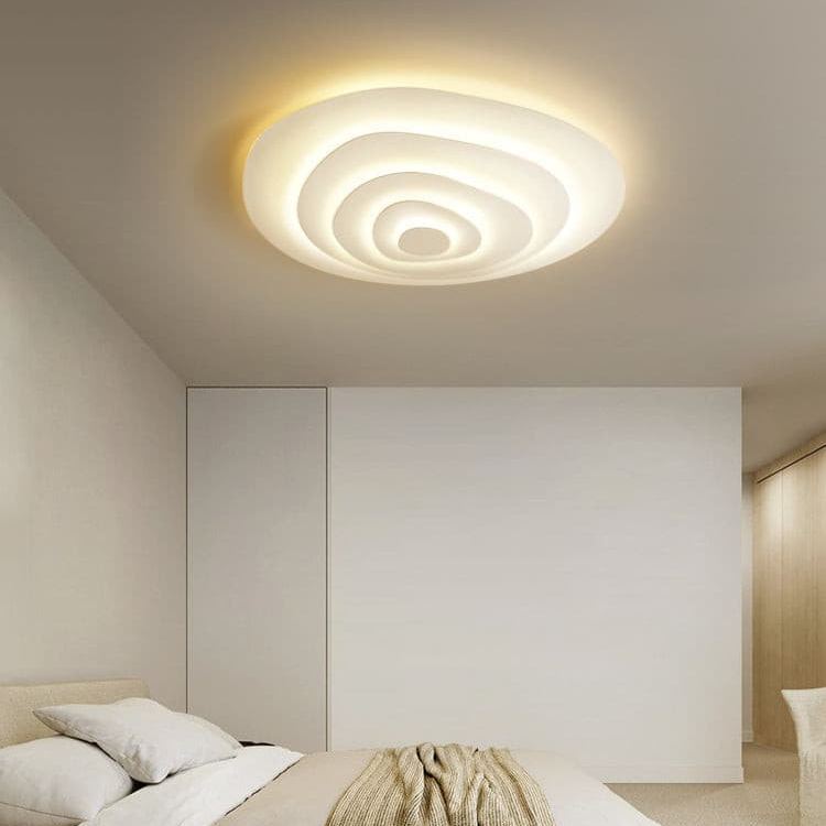 Quinn Modern Ripple Metal Ceiling Light Fixture Bedroom Living Room