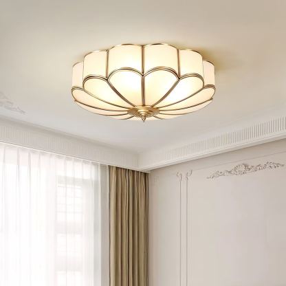 Alessio Modern Metall Glas Deckenleuchte Schlafzimmer Wohnzimmer