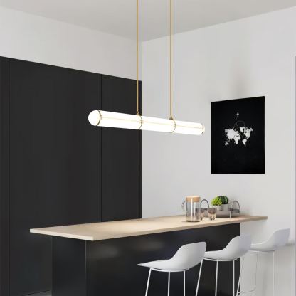 Alessio Industriell Metall Acryl Gold Schwarz Pendelleuchte Schlafzimmer Wohnzimmer